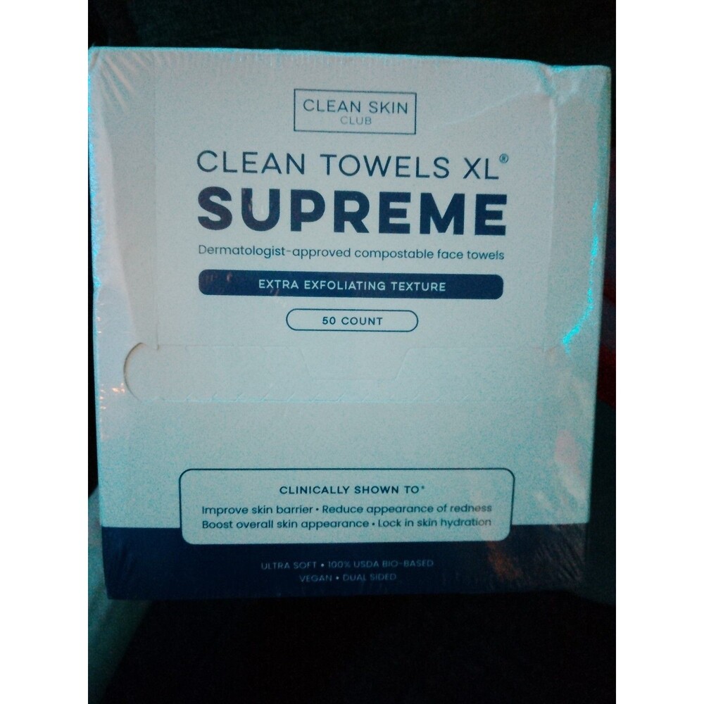 Clean Skin Club Supreme Disposable Face Towel for Improved Skin XL 50ct - Sealed